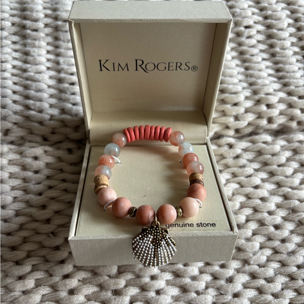 Kim Rogers Pink and Gold Beaded Bracelet